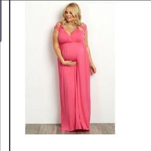 Pink blush maternity dress